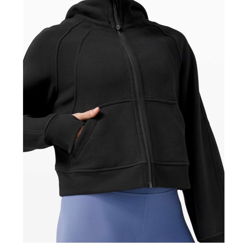 Lululemon Scuba Oversized Full Zip Hoodie Black XL XXL Cotton Terry Comfy Travel